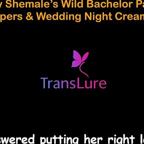 English Audio Sex Story - Tall Ebony Shemale's Wild Bachelor Party - Huge Cock Strippers &amp; Wedding Night Creampie - 2