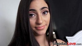 Beautiful stepdaughter Jasmine Vega banged and creamed