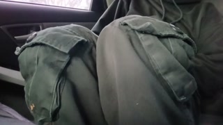 Ftm has loud whimpering orgasm in parkinglot