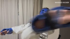 Fighting Against Fast Latina Karate Black Belt