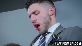 Horny Allen King rips Luciano's pants for a hard fuck