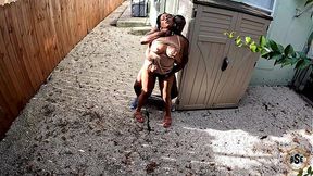 Black couple caught in explicit act outdoors on camera