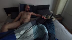 Watching porn in bed