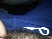 ASMR Scratching hairy pubes (headphones on) - no dick