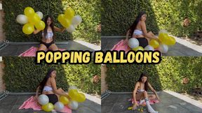 Popping balloons with my butt