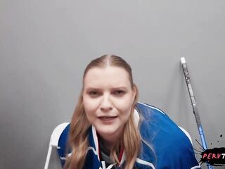 Large Booty Teen Seduces Cameraman in the Locker Room