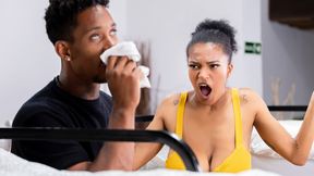 ”Lustful panty sniffer has sex with busty latin in hostel”