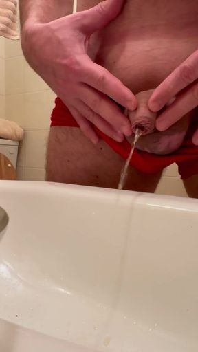 Peeing in the Sink.
