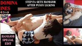 STEP-DAUGHTER INES makes HANDJOB REWARD for a GOOD PUSSY LICKING by STEP-FATHER (480p)