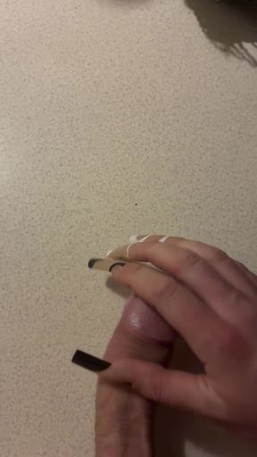 Long nails Cum #3