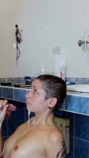 Stunning moment from &quot;Cumshot and cum face compilation&quot;