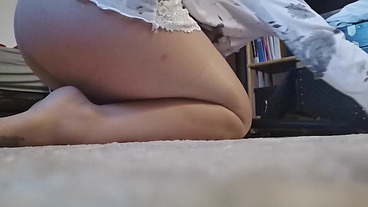Wonderful carpet suction and ripped pantyhose big hairy Italian pussy 4K