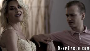 Kit Mercer and stepson Jett take turns banging each other in front of stepdad's eyes