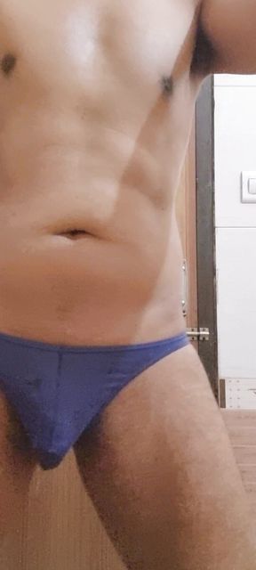 After Showing My New Underwear Did Body and Penis Massage and Mastrubate with Huge Load of Cum and Taste It After That