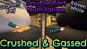 Couple Get's Crushed by 2 Gassy Asses!