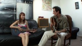 Darling's Guitar Lesson Turns In To Bareback Sex And Many Fetishes And Ends With Cum In Mouth! mp4