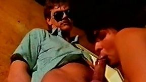 Nice blowjob from sexy and skinny white babe in her bedroom
