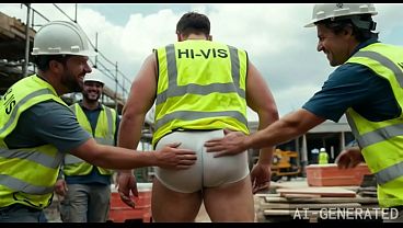 AI-Generated Men Working Construction Sites