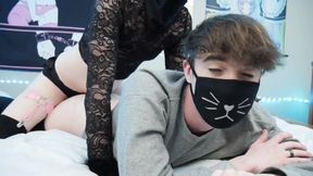 Cute Femboy Twink Ass Destroyed By Strap-on Pegging Cum Gush