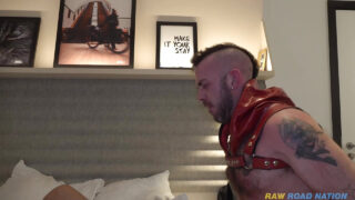 Tattooed Jeremy Feist sucks cock before getting his ass pounded