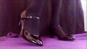Black Shiny High Heels