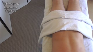 Thai massage with masseuse filming happy ending