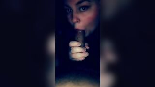 Stunning MILF blows a huge dick