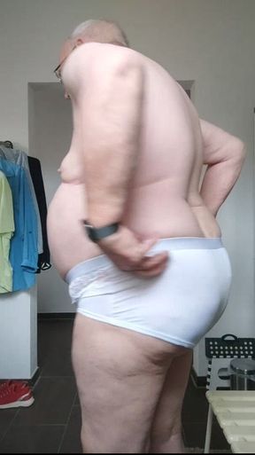 Horny in Wife's New White Panty