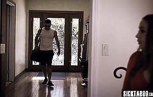 Dirty stepson fucked stepmoms mouth before he banged stepsis