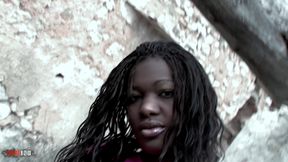 ebony goddess with big natural boobs hard fucked