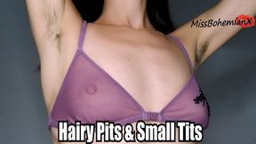 Worship My Hairy Armpits and My Small Tits in Purple Bra - All Natural Fetish - MissBohemianX - FULL HD MP4