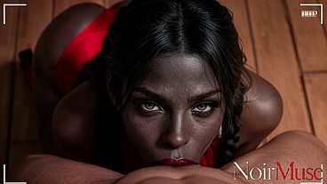 My ebony stepsister went crazy with lust and begged me herself to fuck her deep slit raw [AI]