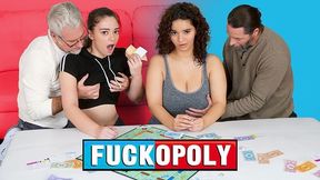 Step Daughters Sophia Burns & Crystal Chase Get Wild With Step Fathers During Game
