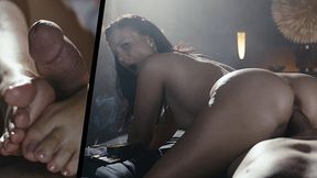 Horny&#x1F975; MILF Vickie Brown's Smoky&#x8272;&#x60C5; Session with Footjob & Reverse Cowgirl Kink