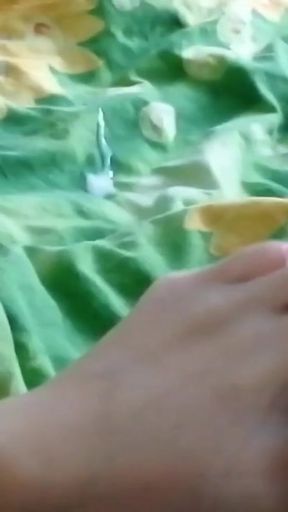 My stepsister helps me cum with her soft feet   Clip 1