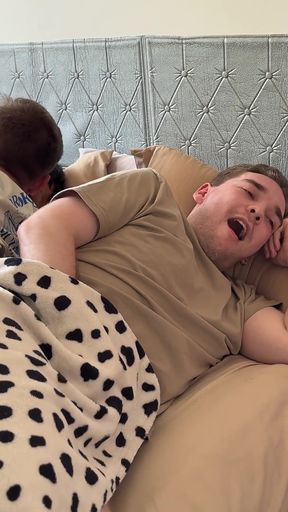 Don't Make a Noise so Your Step-brother Won't Notice! - Threesome with Big Cock Tattoed Latino Twink