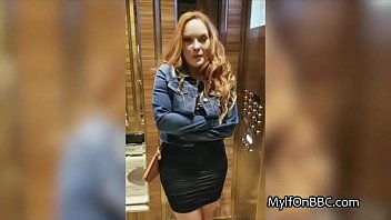 Curvy wife tries BBC on business t rip