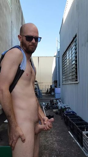 Caught wanking &amp; cumming outdoors