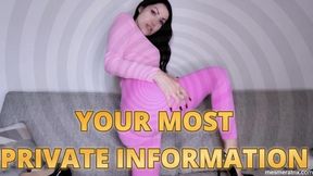 YOUR MOST PRIVATE INFORMATION