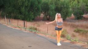 ”Oh my, I ravaged a bigtits TS hitchhiker”