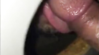 Shooting my load on the cocksucker's tongue at GH 2