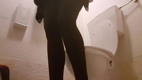 big pee in dirty public toilet 4k