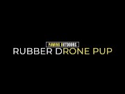 Rubber-Pup-Drone pawing off outdoors