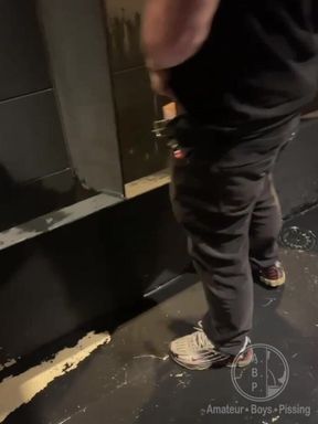 Boy Enters the Clubs Toilets and Catch a Guy Ready to Pee