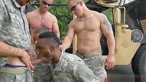 Black buff army man tied up jacking off hot naked gay sexy fuck boy After