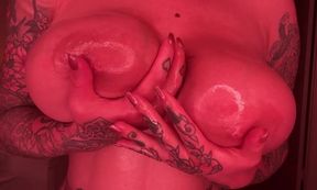 Sensual ASMR JOI with Huge Oiled Tits and a Hot Tattooed Milf