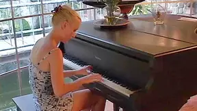 Sexy blonde plowed hard