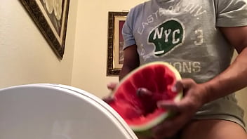 Fucking a watermelon