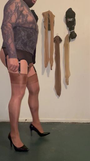 Stockings and garter belt