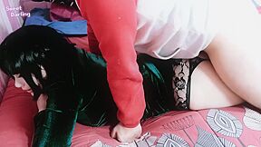 Big Titty Goth teen 18+ Sloppy Blowjob And Massive Facial